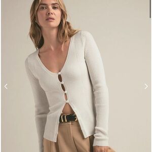 NWT The Serena Top Favorite Daughter Cream Sweater Sz Sm